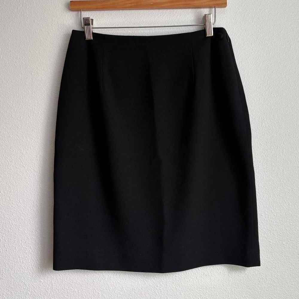 Jones New York Black Pencil Skirt Size 8 Knee Length Side Zip Lined Office Wear